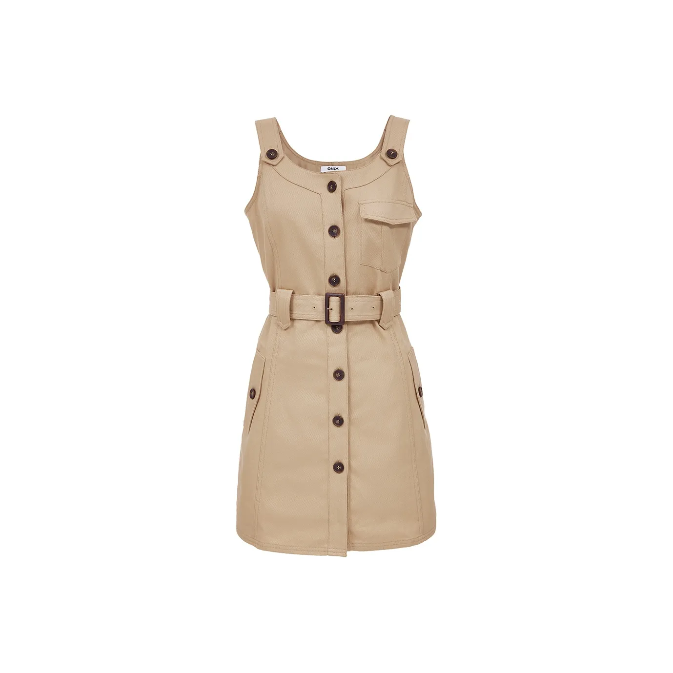 ONLY Без рукавов Платье Женское Золото Песочный