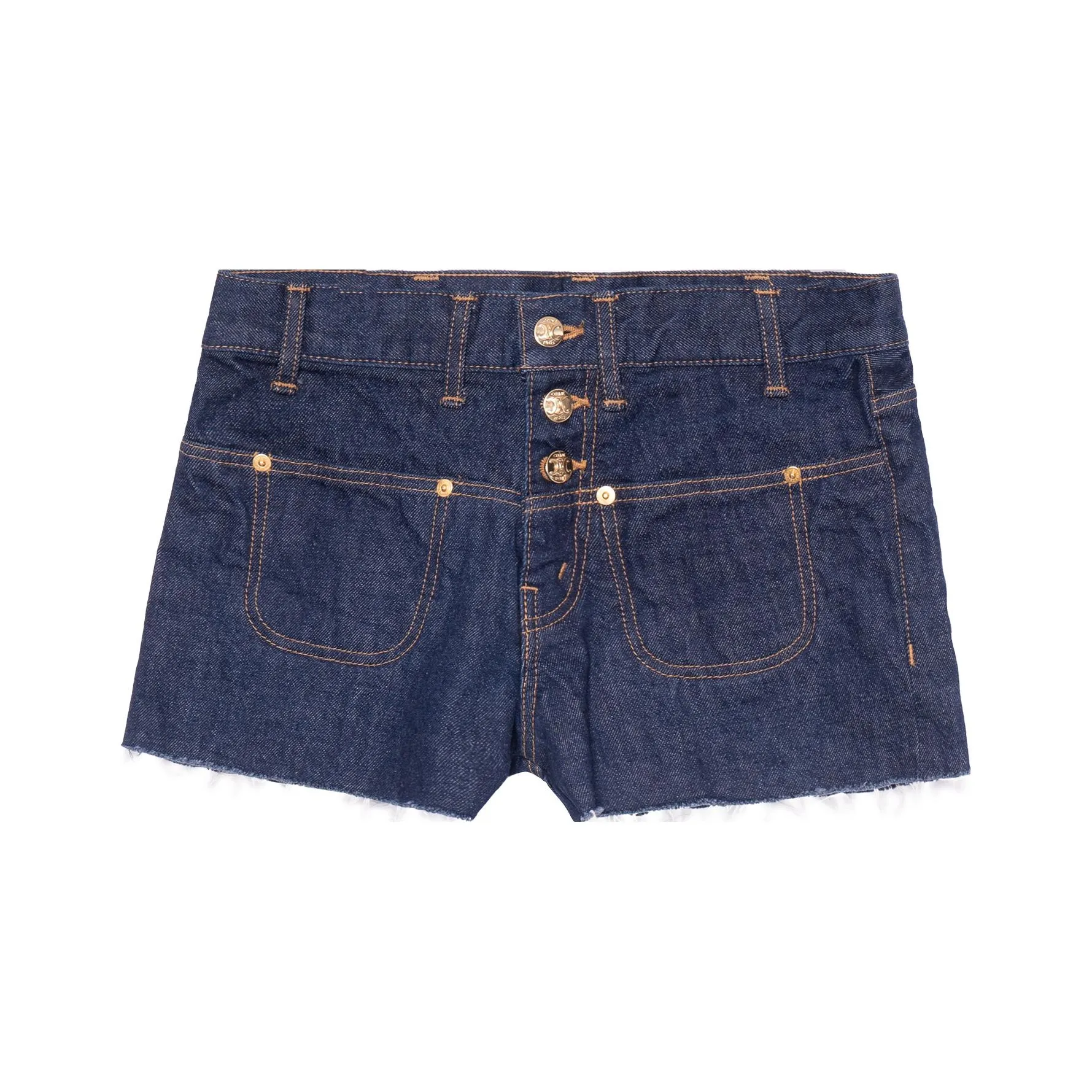 CELINE Mini Rinsed Wash Denim Shorts Rinsed Wash
