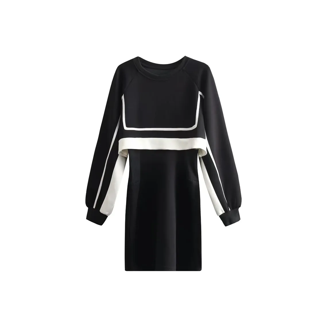PAIN OR PLEASURE Long Sleeved Dress Women's Navy Blue