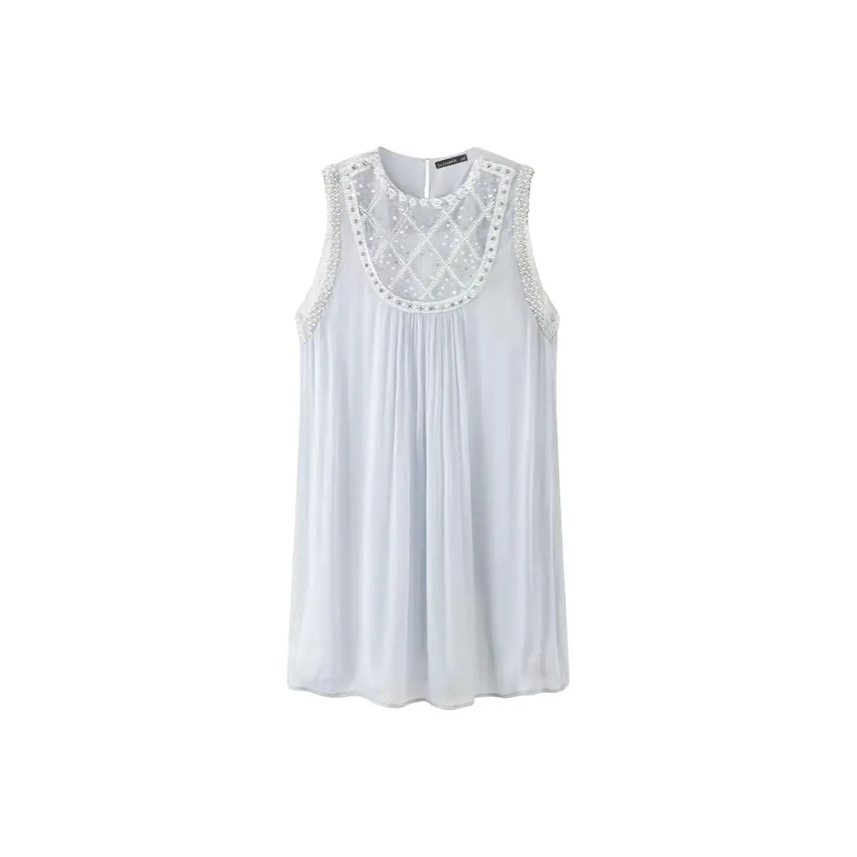 MO VOICE Без рукавов Платье Женское Светло-Синий