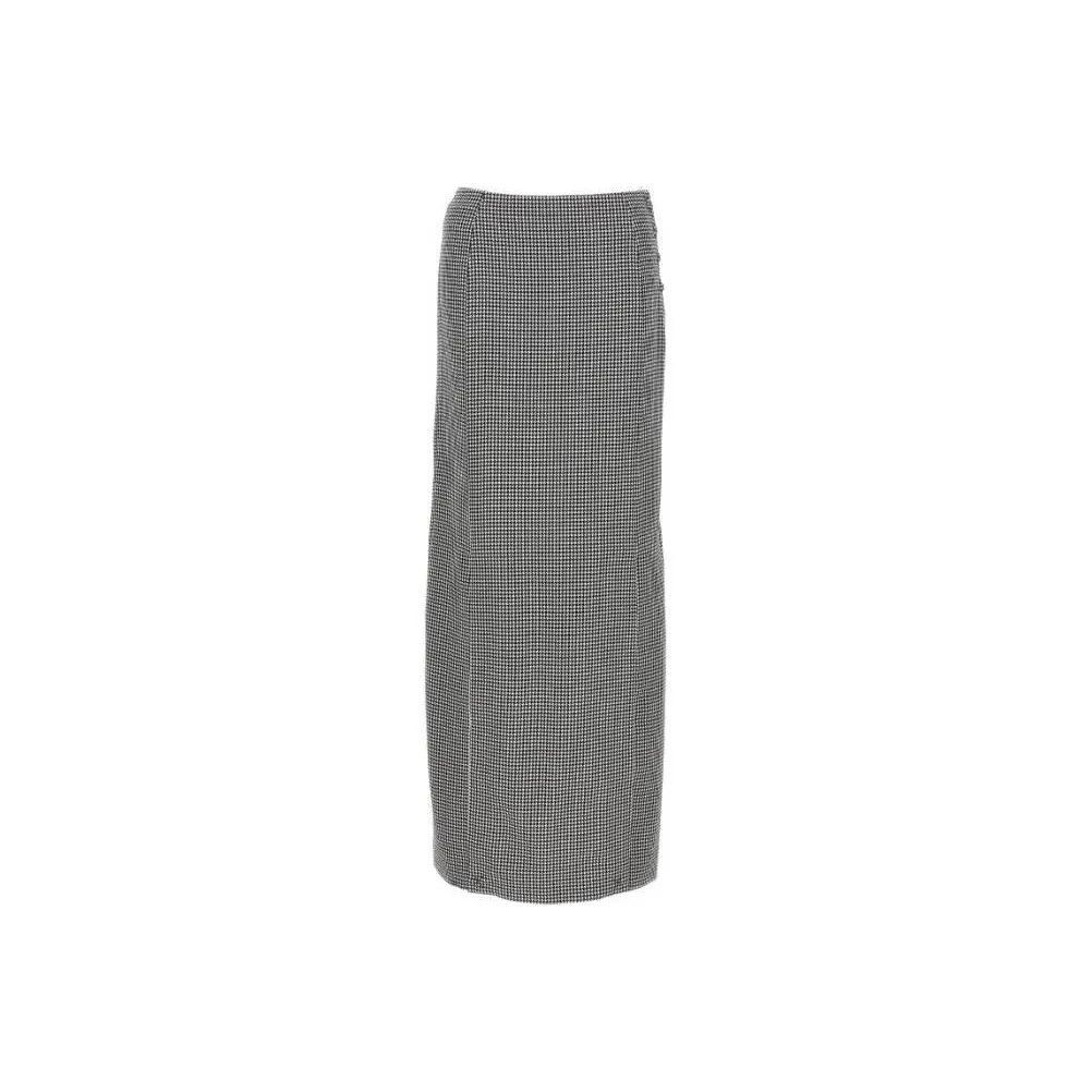 THOM BROWNE Houndstooth pattern Wool Maxi Skirt