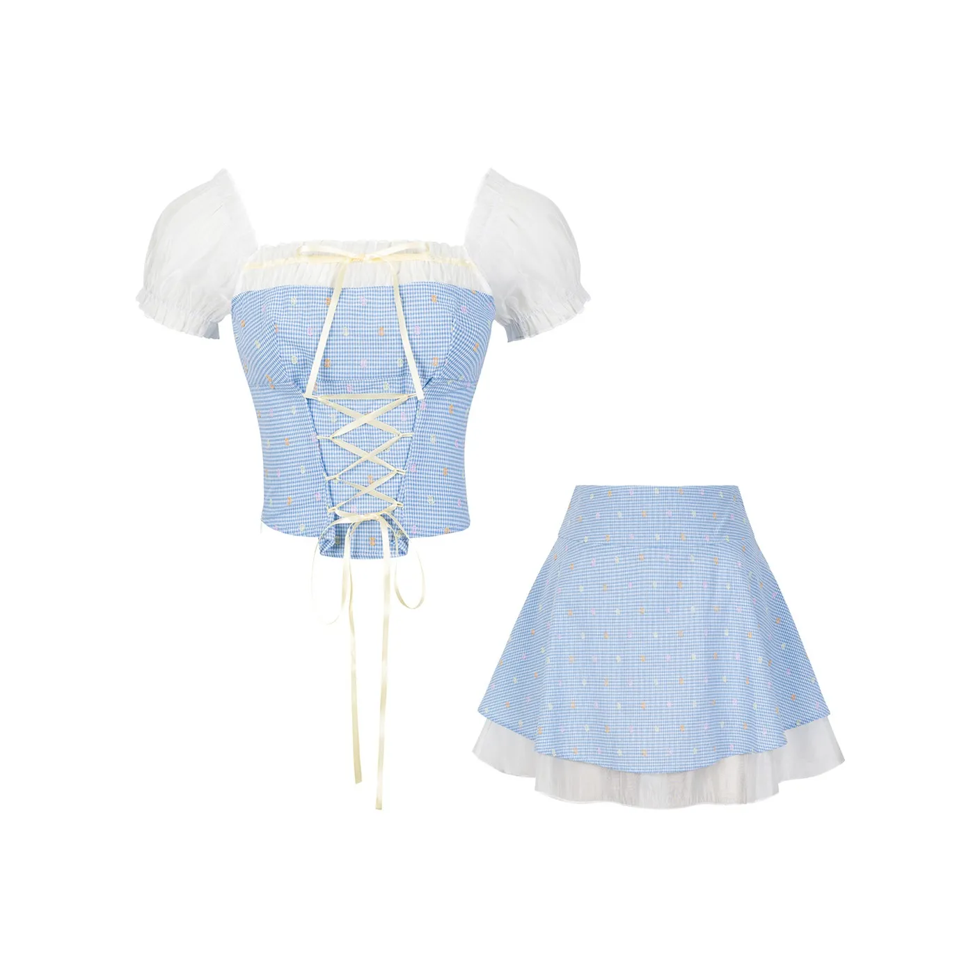 UPNANAWANG SS24 Комплект с юбкой Женские Синий