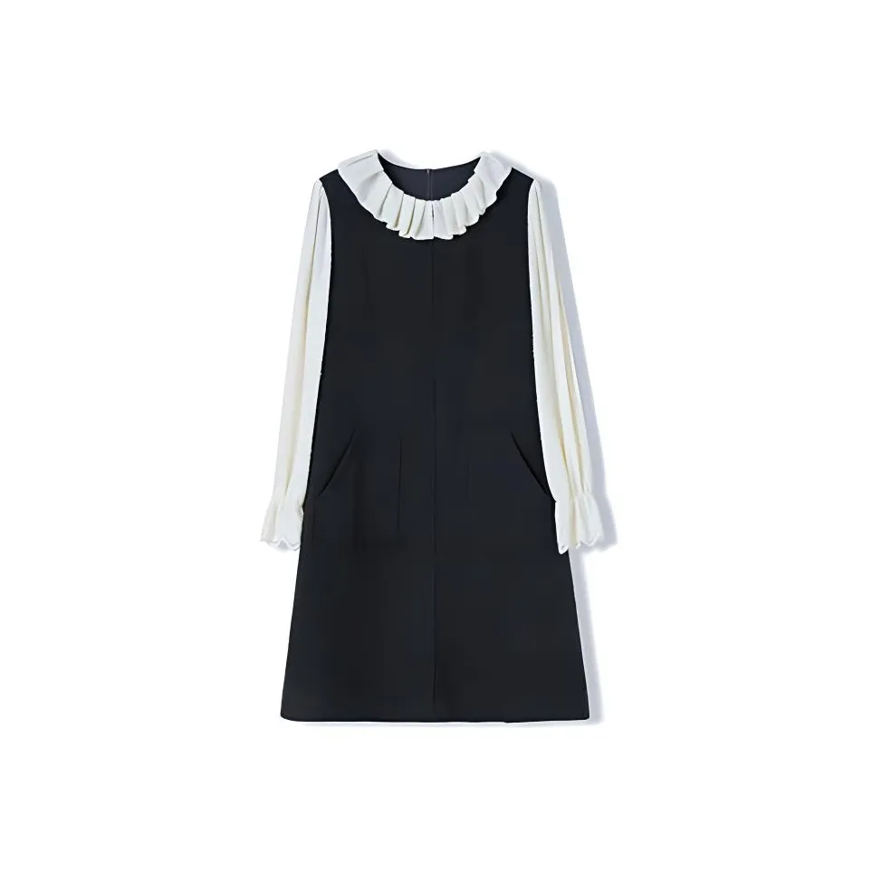 PZGE Long Sleeved Dresses Women's Gray