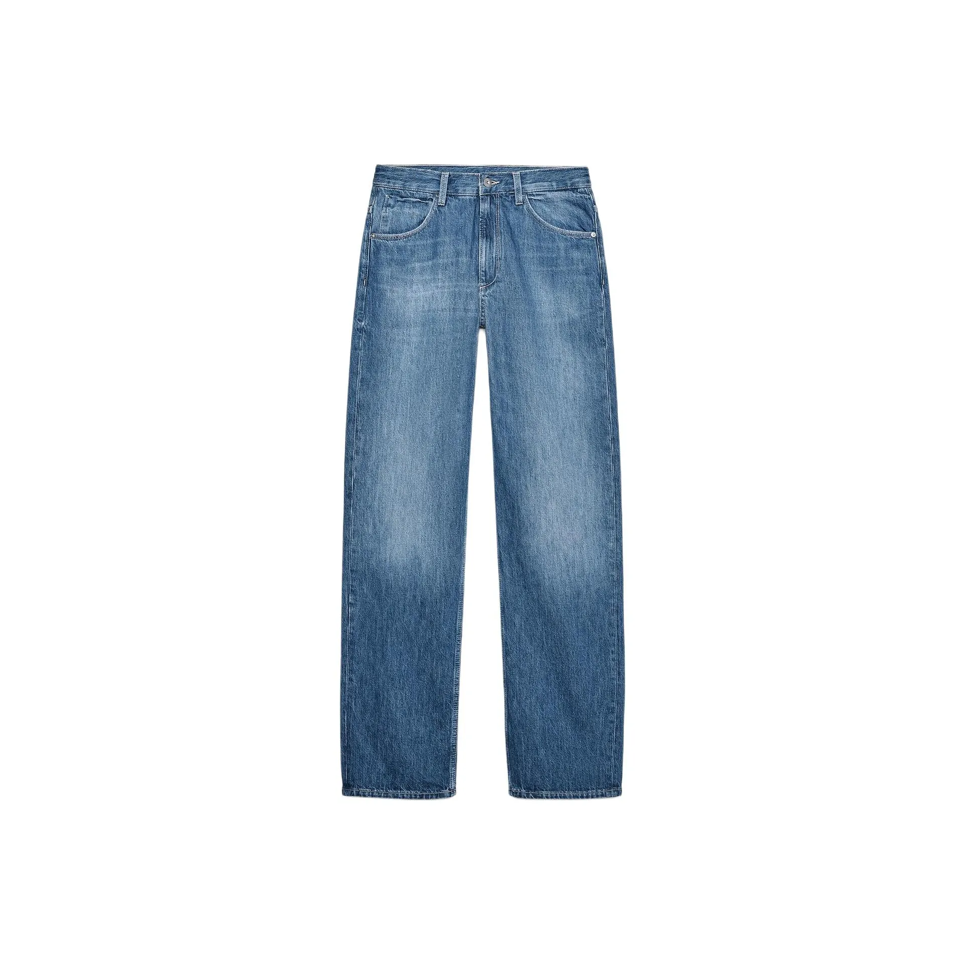 ZARA Trf Женские джинсы морского синего цвета