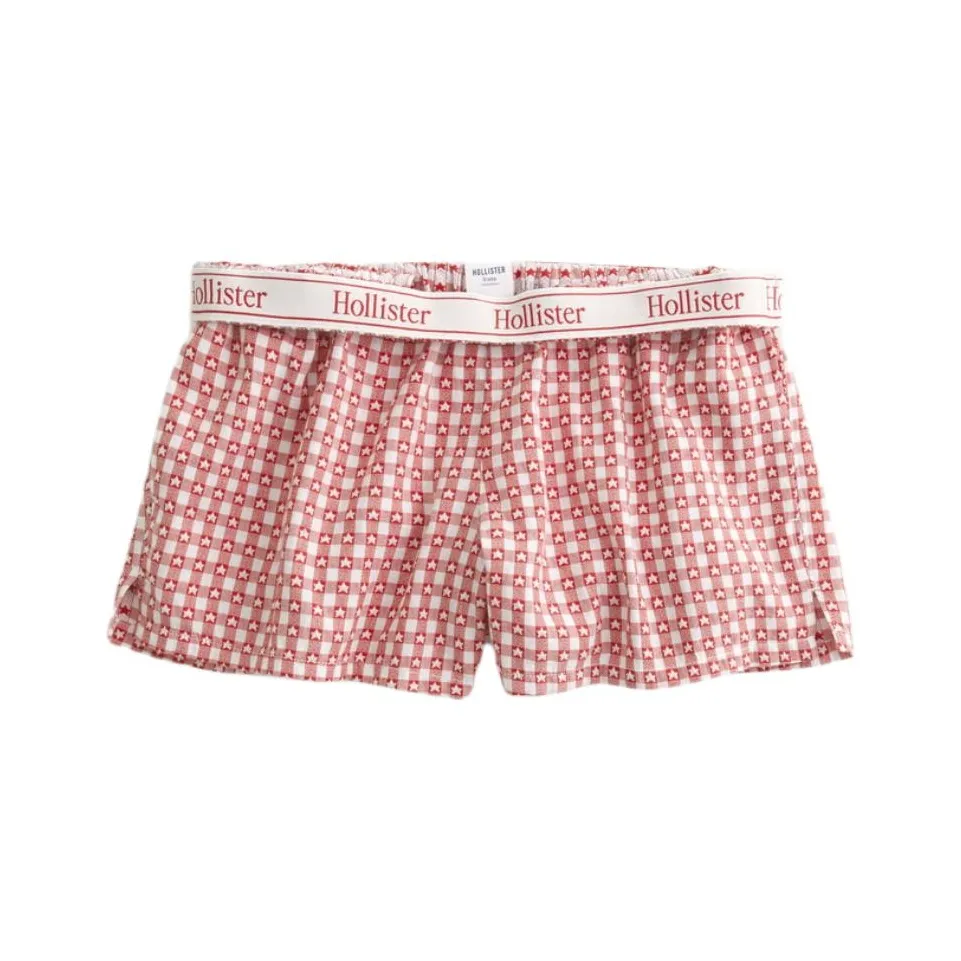 Hollister Повседневные шорты женские темно-красные