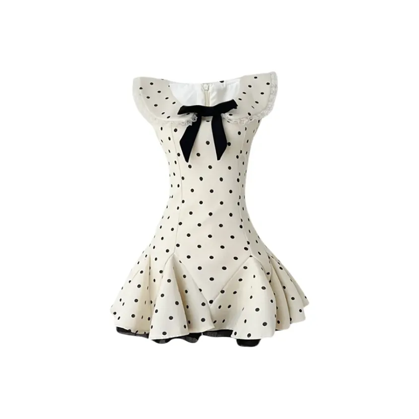 BIFH Без рукавов Платье Женское с гороховым узором