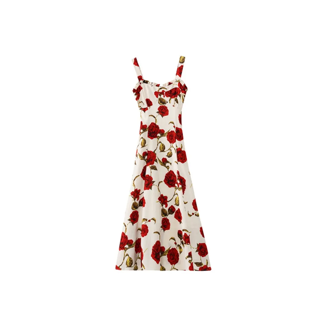 Ning Cai Yuer Slip Платье Женское Красное