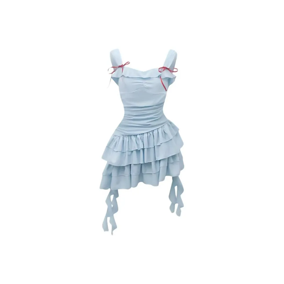 MO VOICE Slip Платье Женское Синее