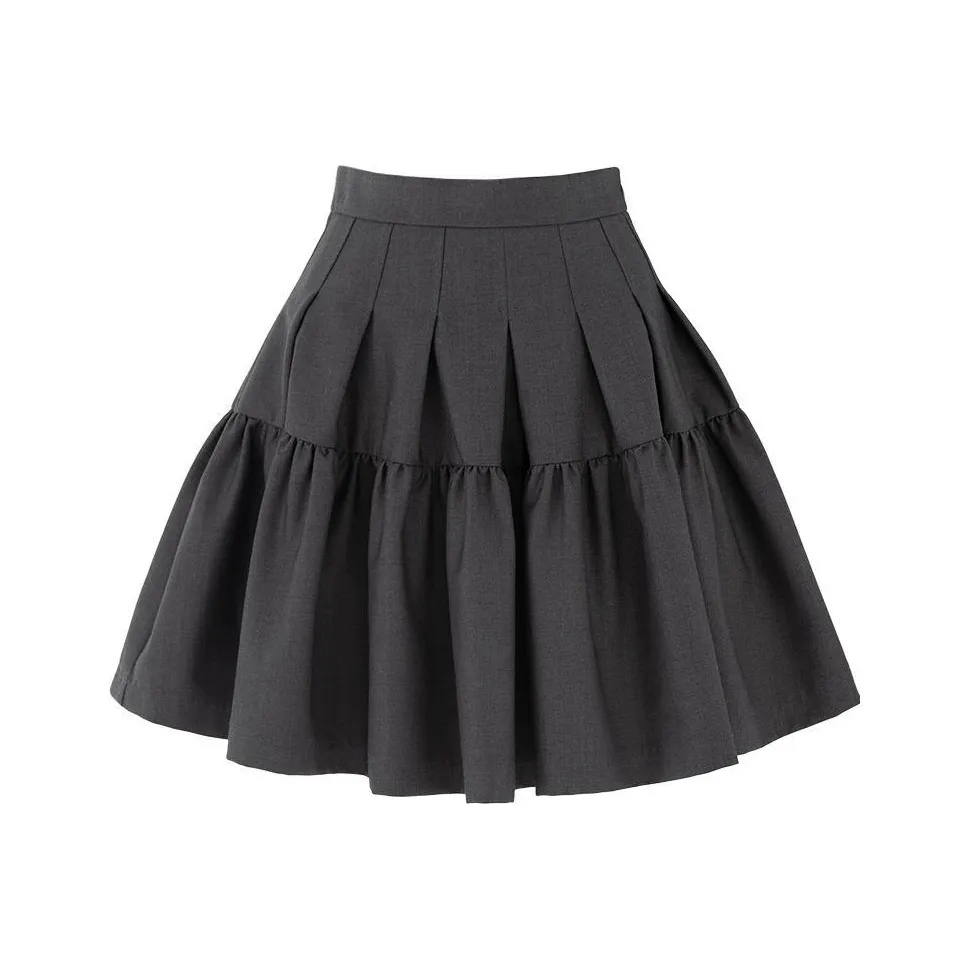 SOON FLOWER Повседневные короткие юбки Женские Серый