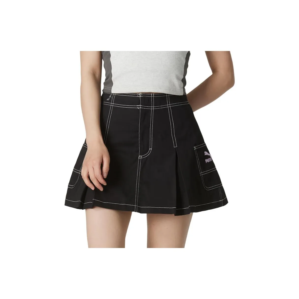 PUMA SS24 Повседневная короткая юбка женская черная