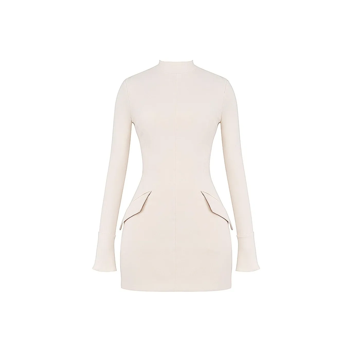 HOUSE OF CB MAHALIA Long Sleeved Dress Women's CREAM/Cream White