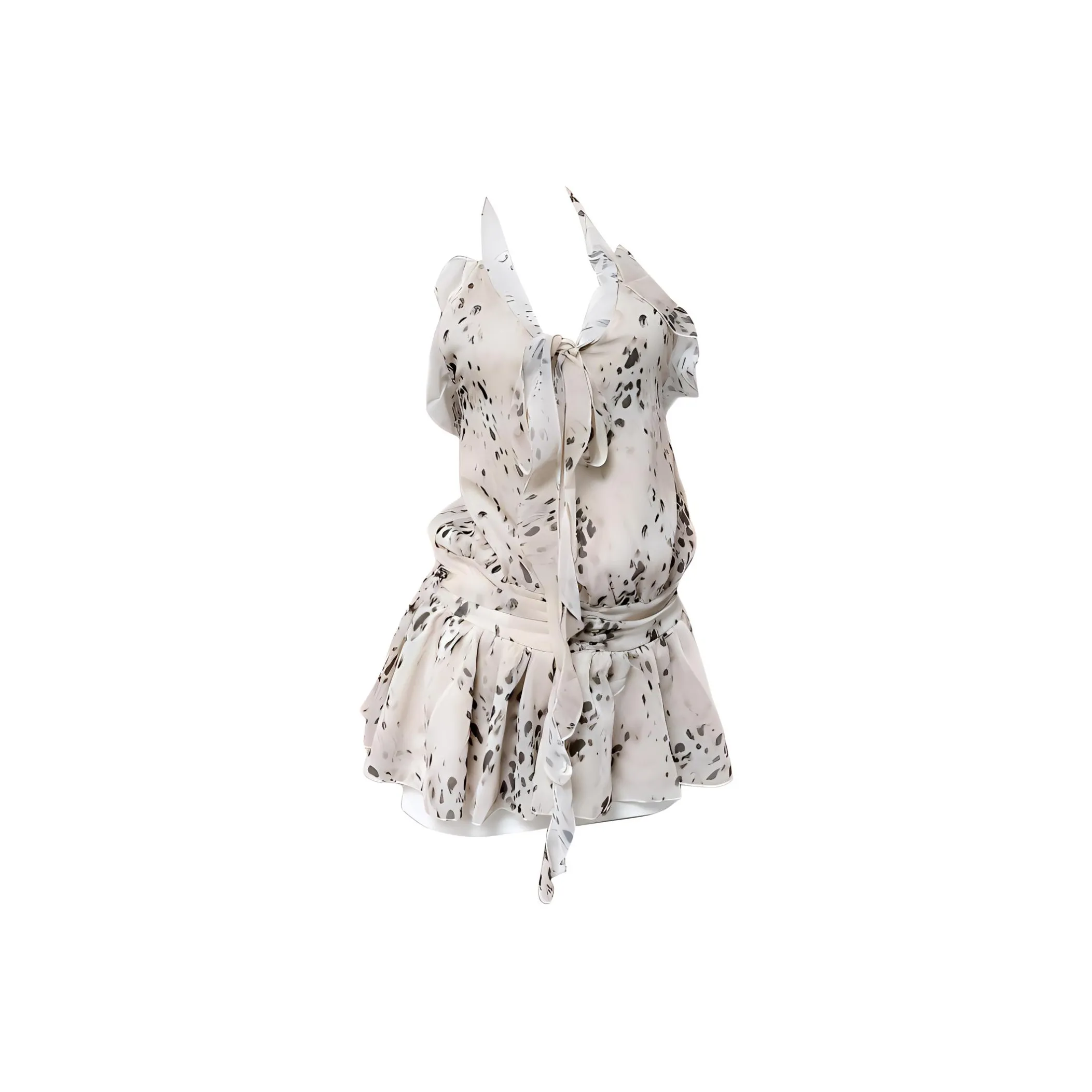 KKX Slip Платье Женское с леопардовым принтом