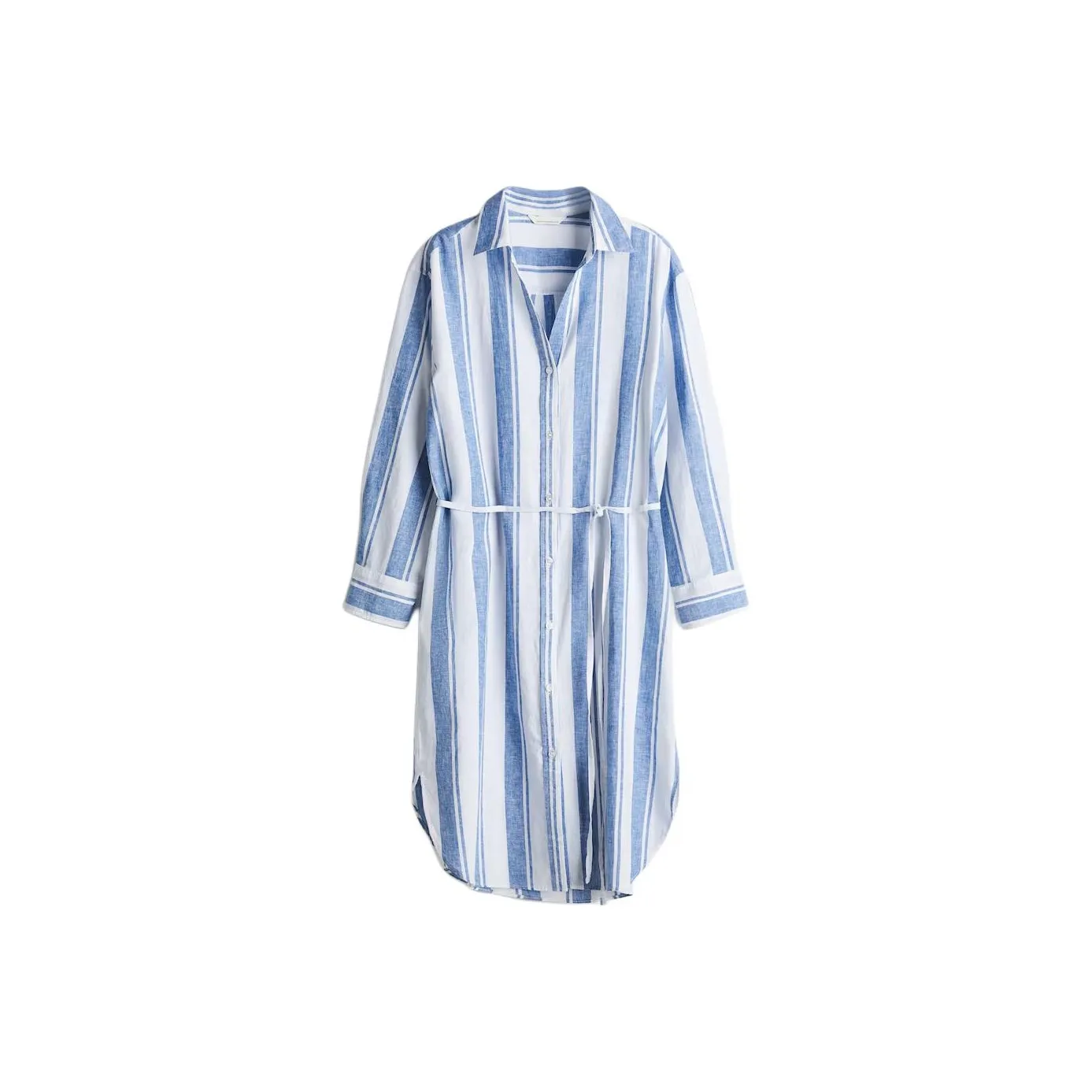 H&M Long Sleeved Dress Women's White/Blue