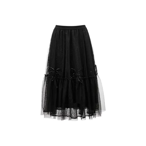 VERO MODA S59 Черный Женская Повседневная Длинная Юбка