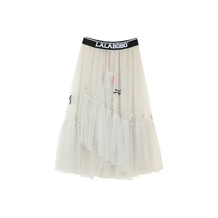 LALABOBO Серый Женские Повседневные Длинные Юбки