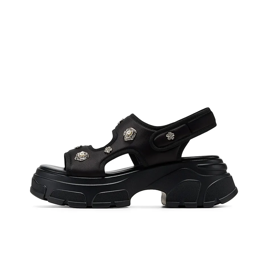 GG CC визуально увеличивает рост Повседневные Платформа Пляжные сандалии Женские