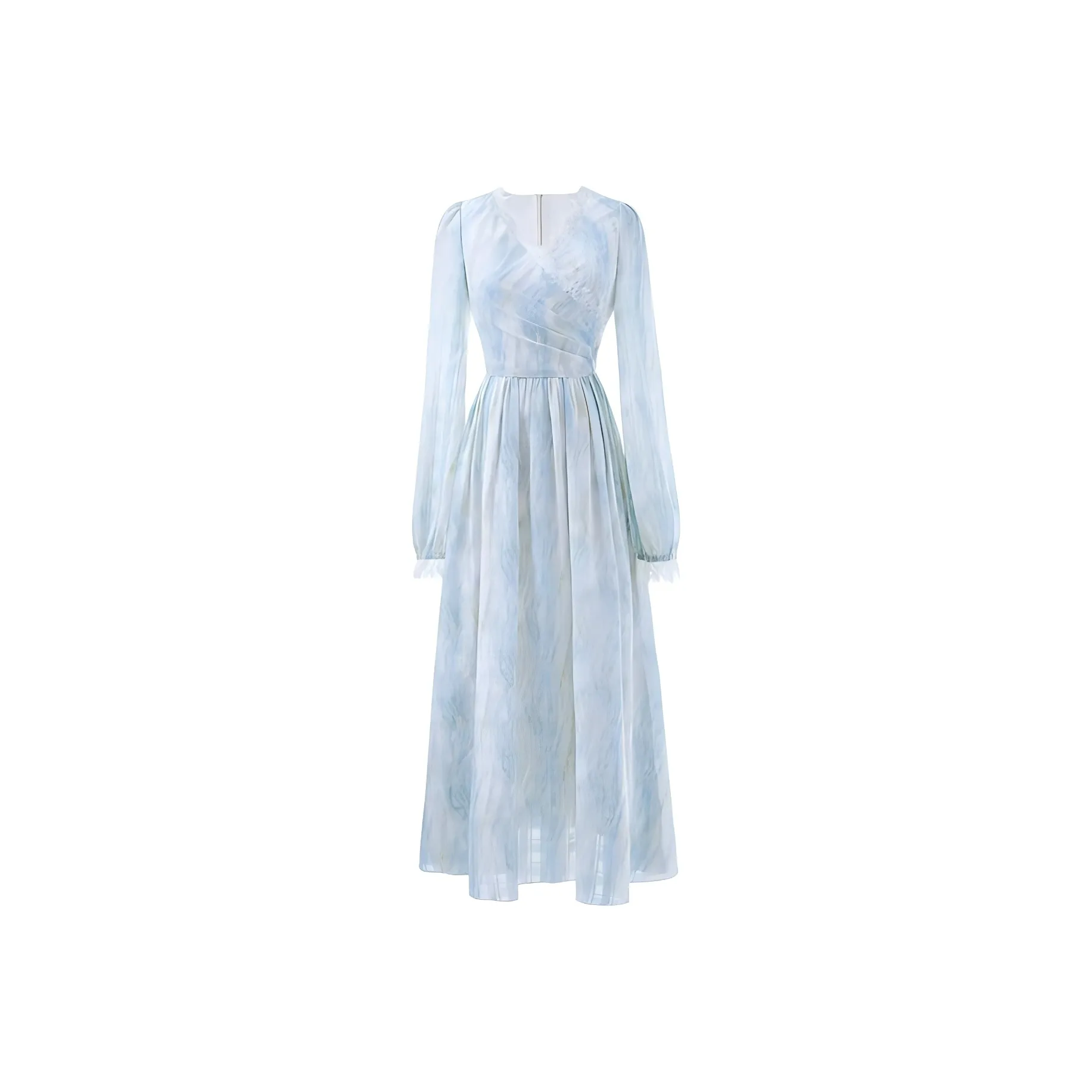 KKX Long Sleeved Dress Women's Aqua Blue