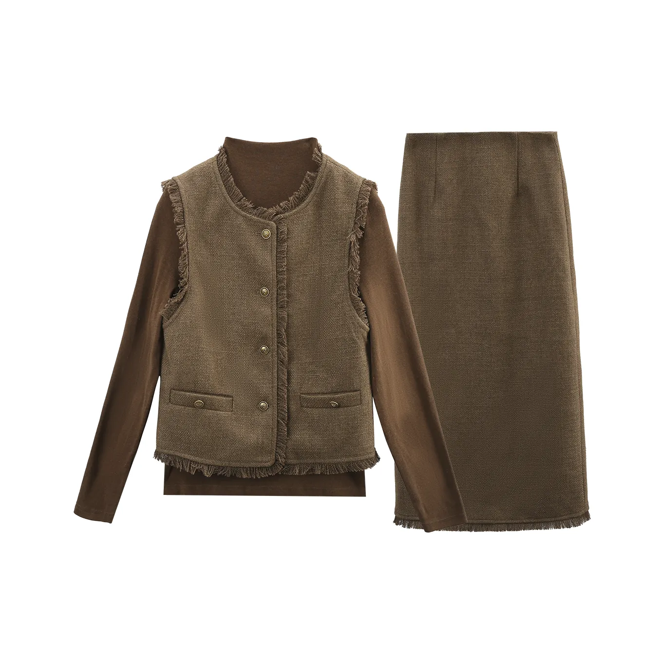 A paradise for awakening Two Piece Skirt Sets Women's