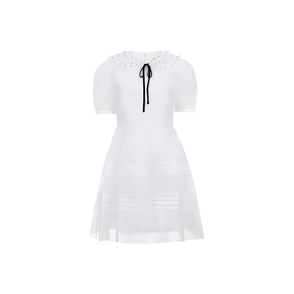 AIVEI Short Sleeved Dress Women's White