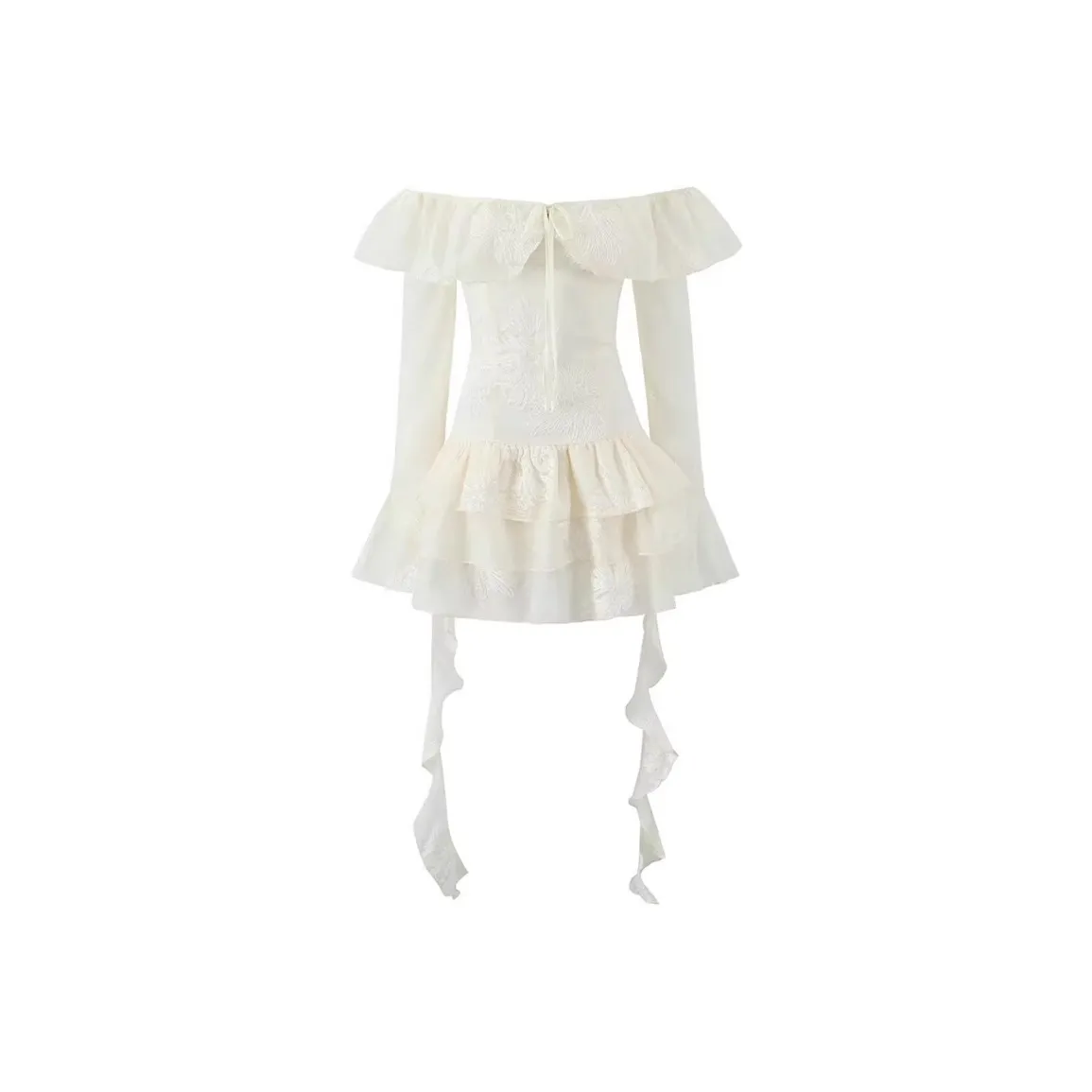 AFGGD Длинное платье с длинными рукавами женское белое