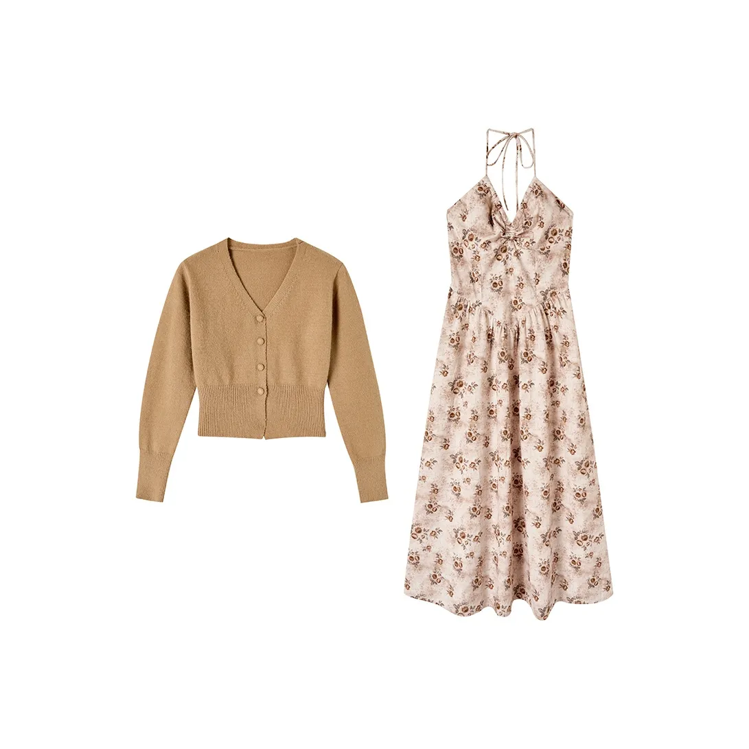 Лето будет проведено после ужина. Весна Лето и ОСЕНЬ Комплект с юбкой Выпуск 2023 года Женские 2 шт 2 цвета