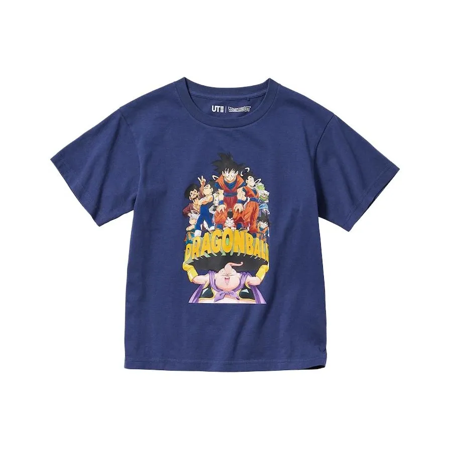 UNIQLO Коллаборация с Dragon Pearl T-рубашка синего цвета для детей