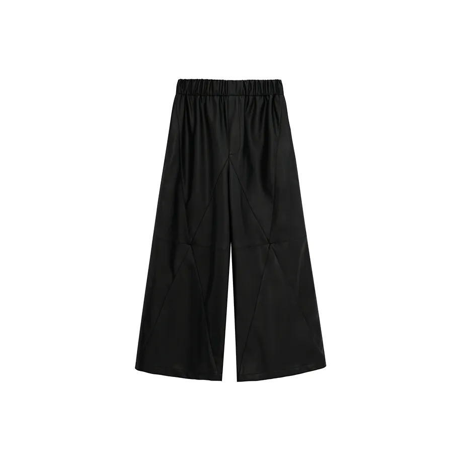 MOSIIMORII Кожаные брюки женские черные