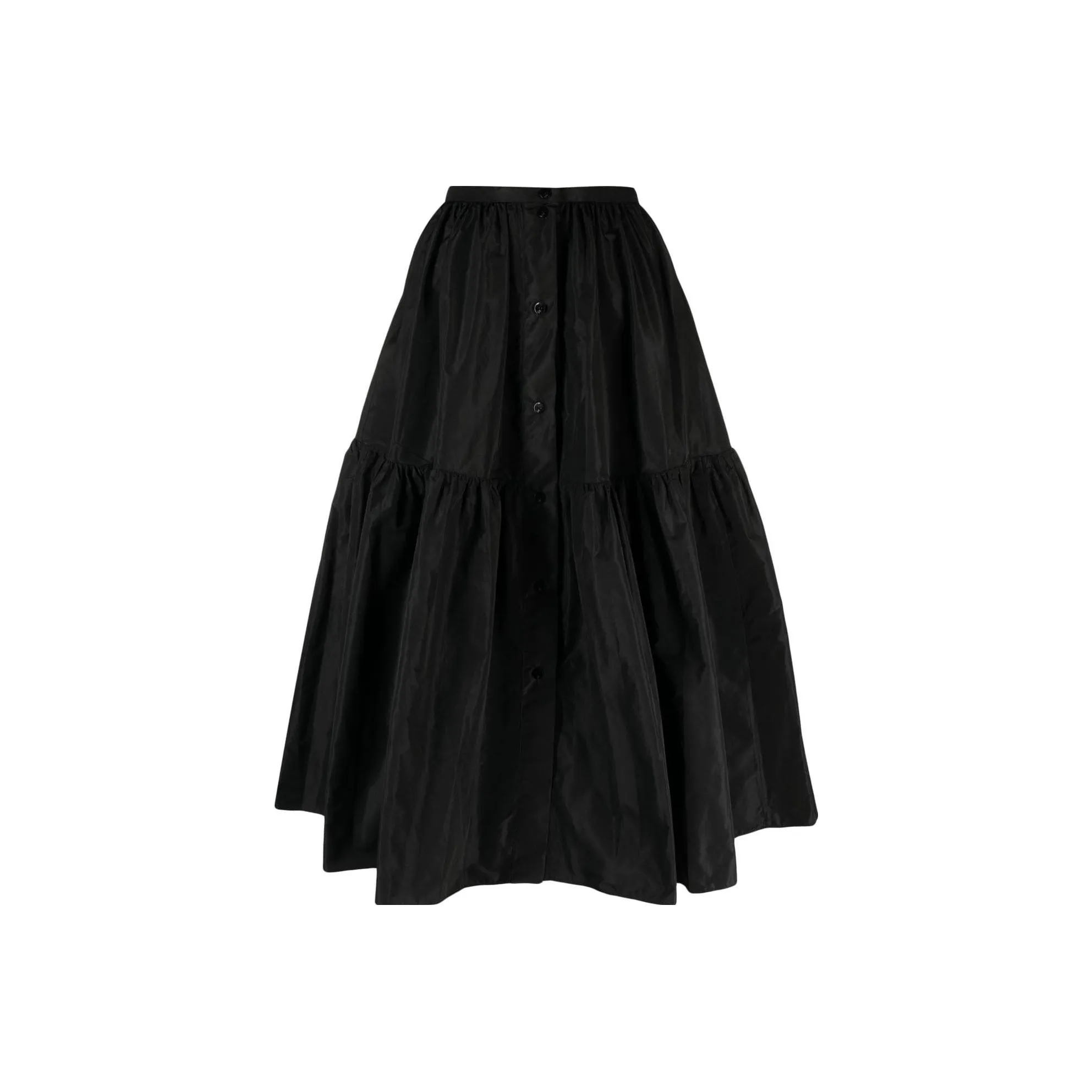Patou High Waist Tiered Midi Skirt