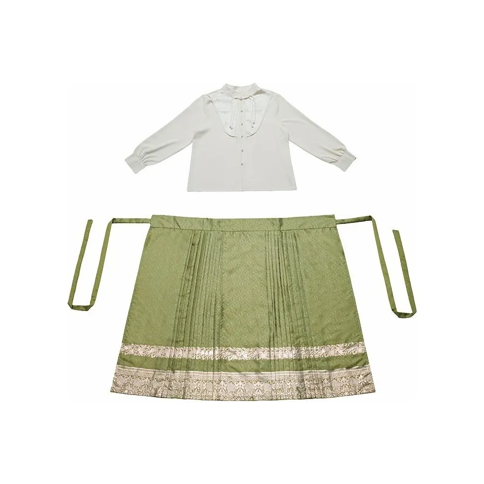 CHICCLO Комплект с юбкой Женские Светлый Абрикос + Оливковый Зеленый