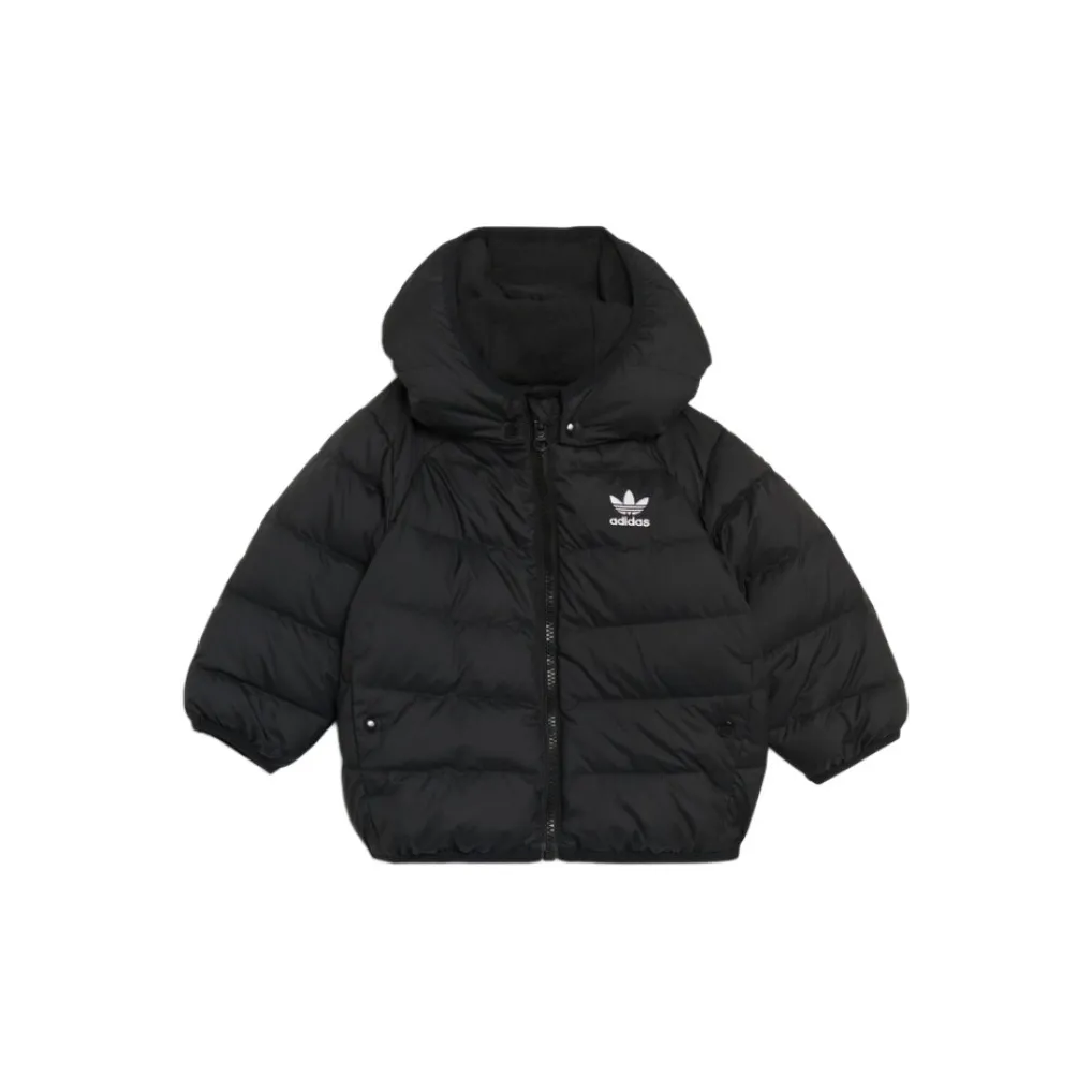Adidas Пуховики и зимние пальто для детей черный детский топ