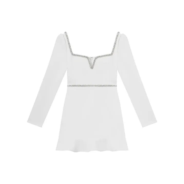 Self-portrait Rhinestone-embellished Mini Dress