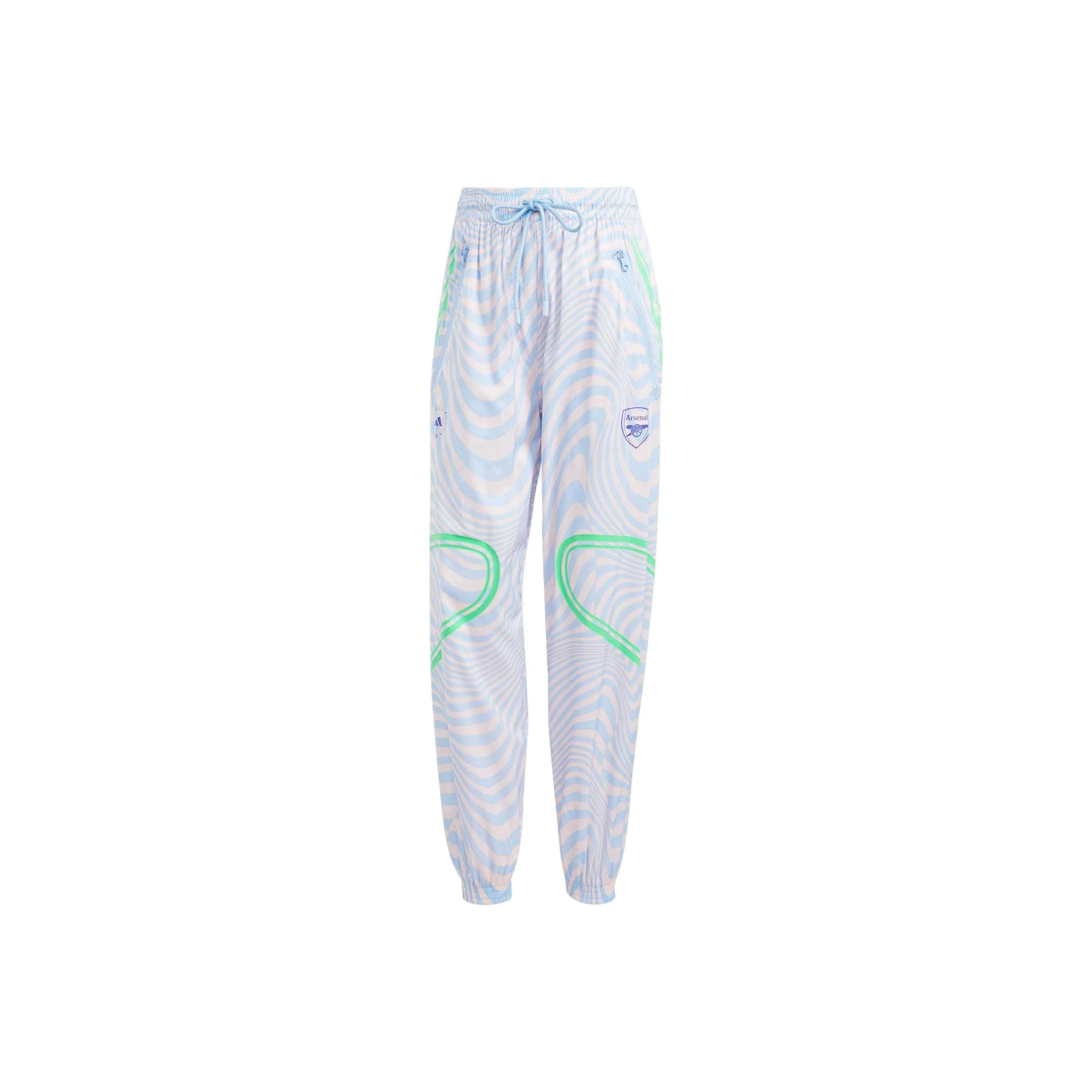Stella Mccartney X Adidas Arsenal Sports Pants Women's Glossy Finish Blue
