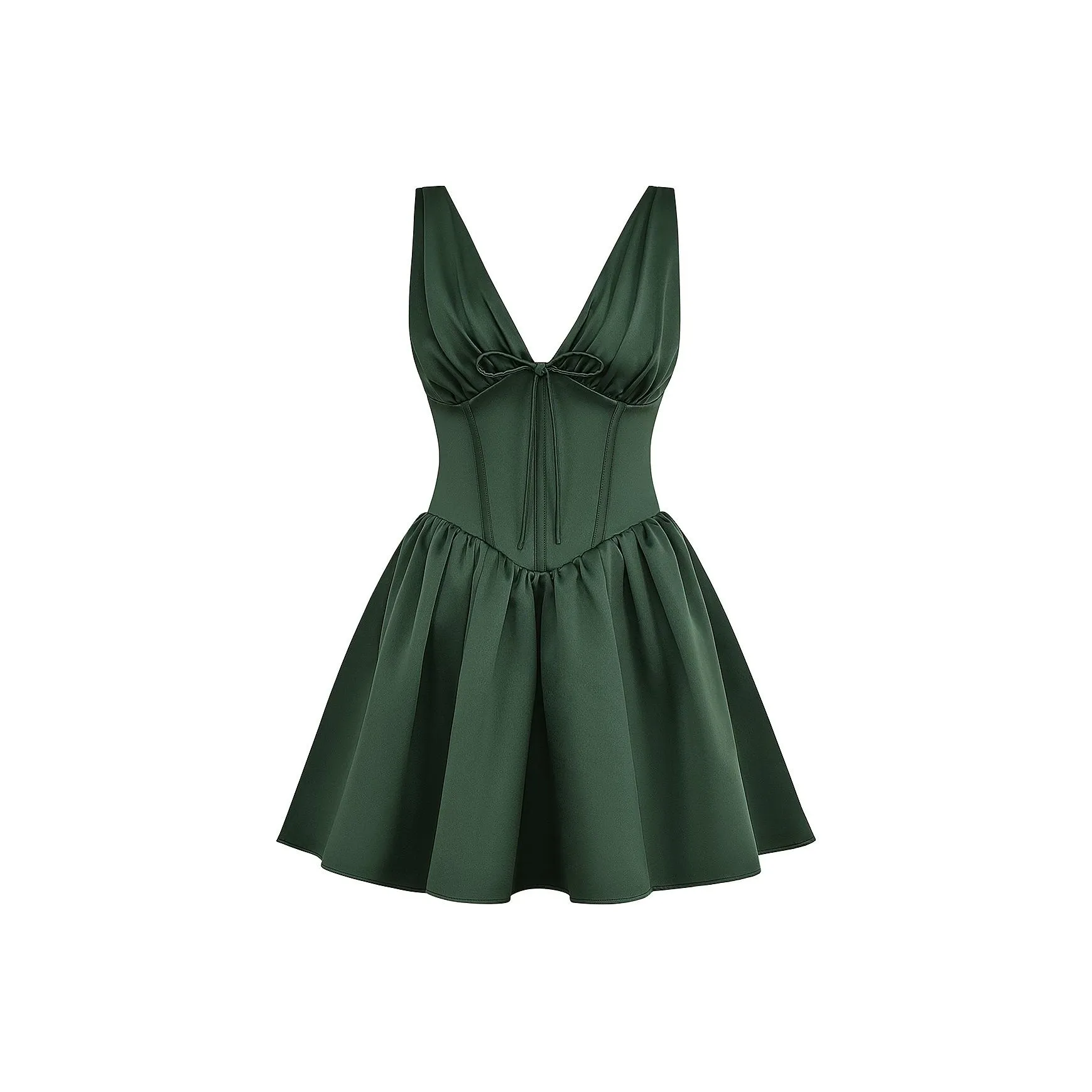 HOUSE OF CB Emmeliette Slip Dress Women's Forest Green/Forest Green