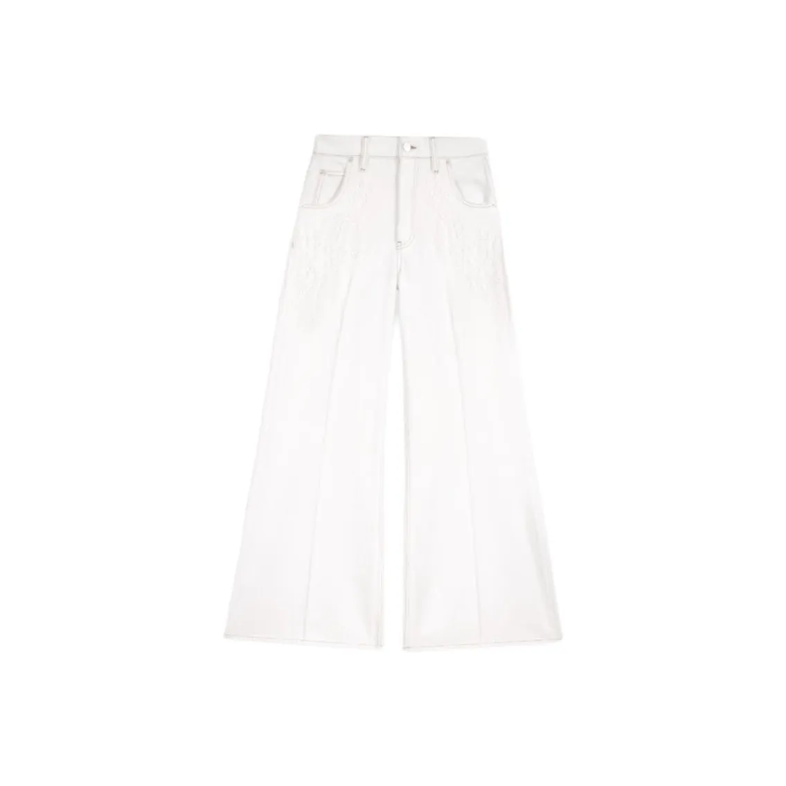 Maje Embroidered High rise Jeans