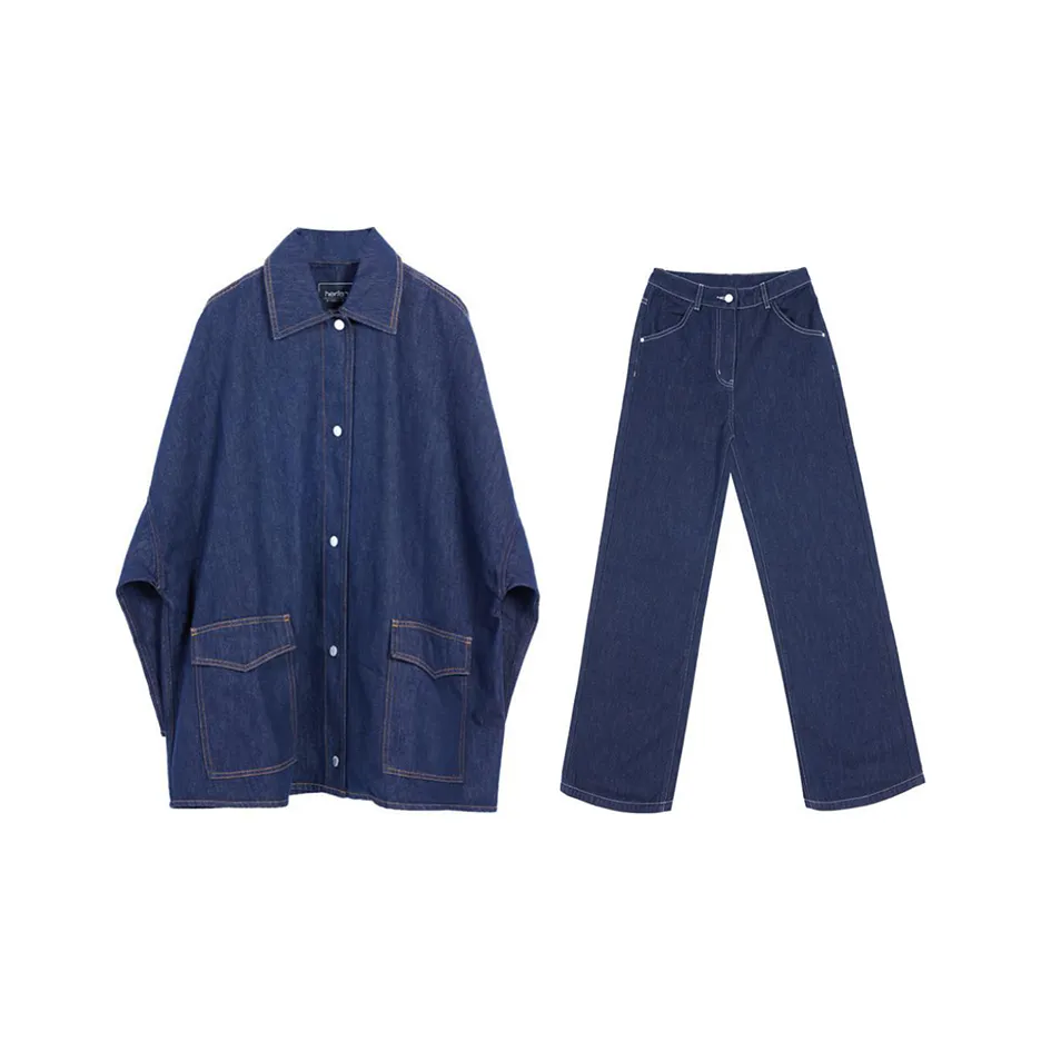 HERLAND Повседневный костюм женский темно-синий