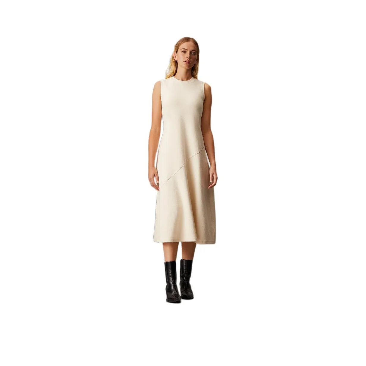 CALVIN KLEIN Sleeveless Dress Women's Oat White