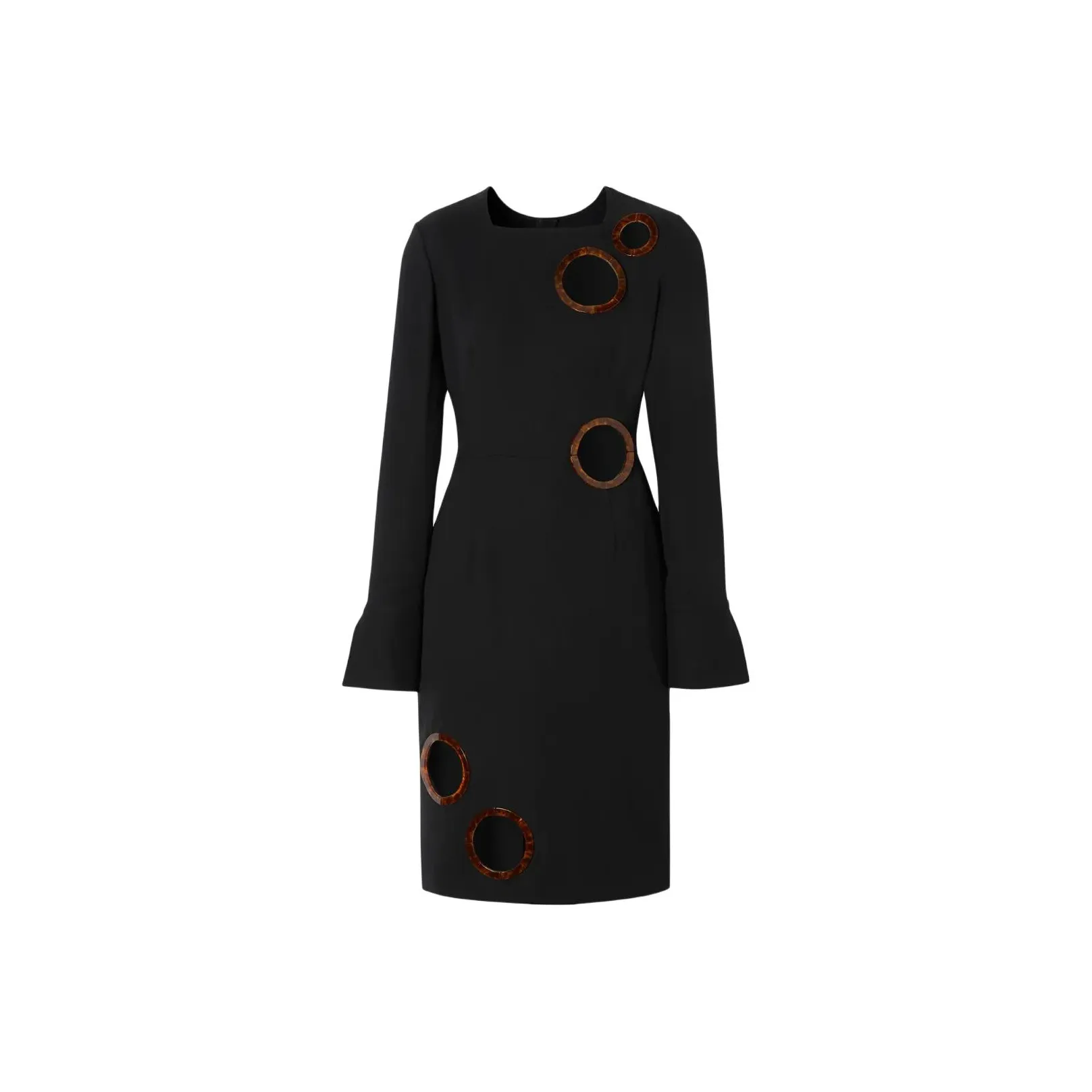 Burberry Длинное платье с длинными рукавами женское черное