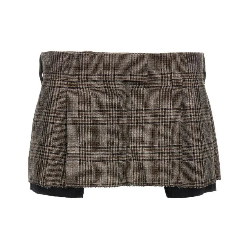 MIU MIU FW23 Casual Shorts Women's Dark Brown