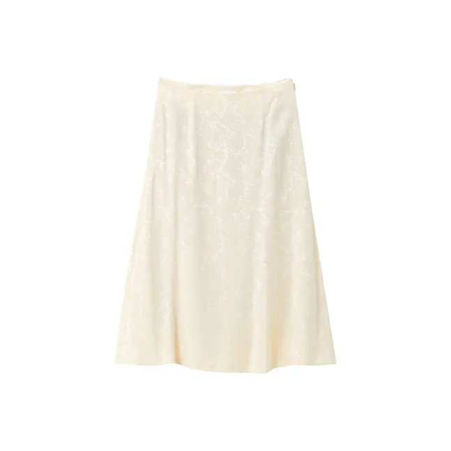 OVV Casual Short Skirts Women's Beige With Yellow Pattern B2