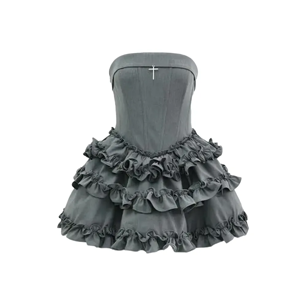 Incolore Без рукавов Платье Женское Серое