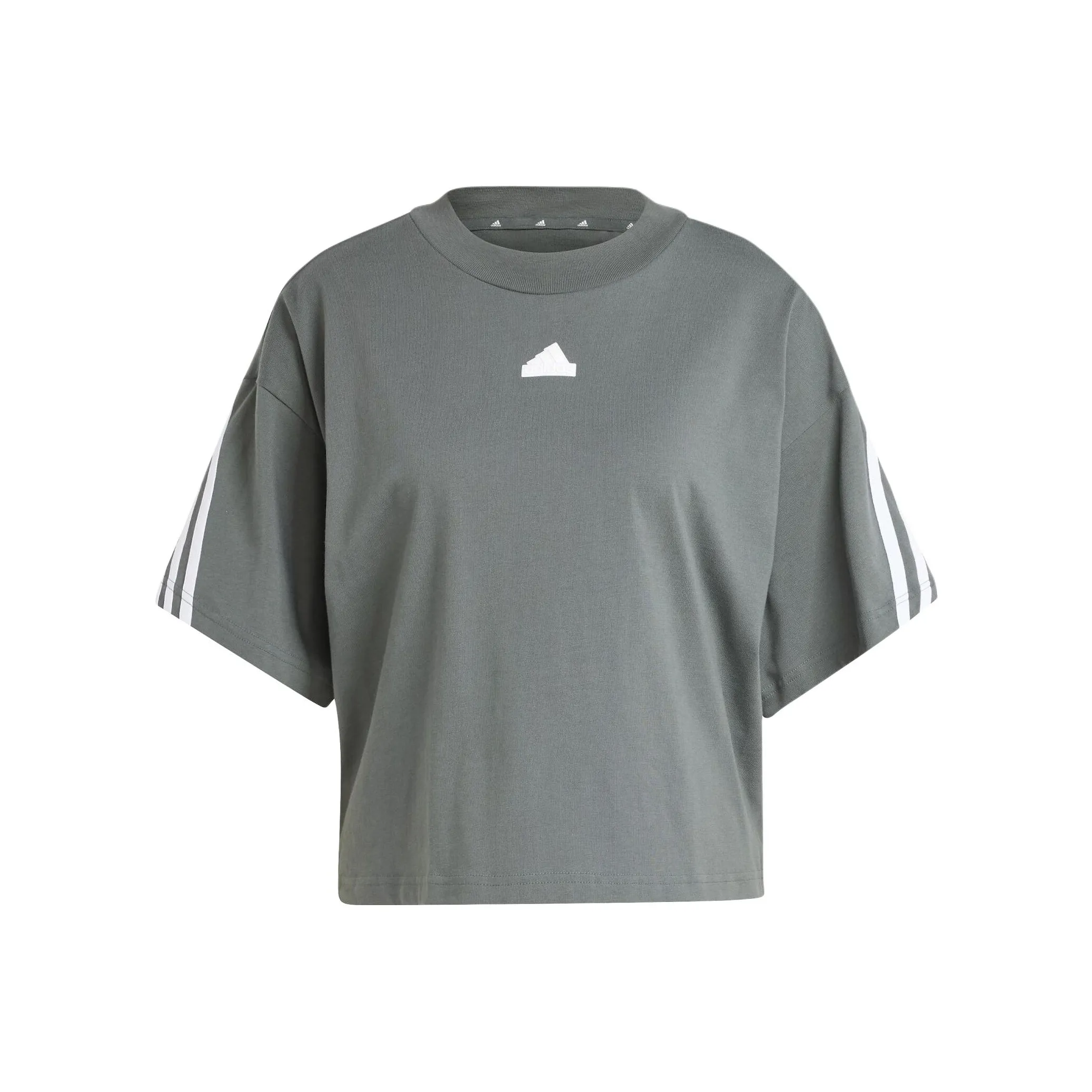 Adidas Drop Shoulder Sleeve T Shirt Women's Gray