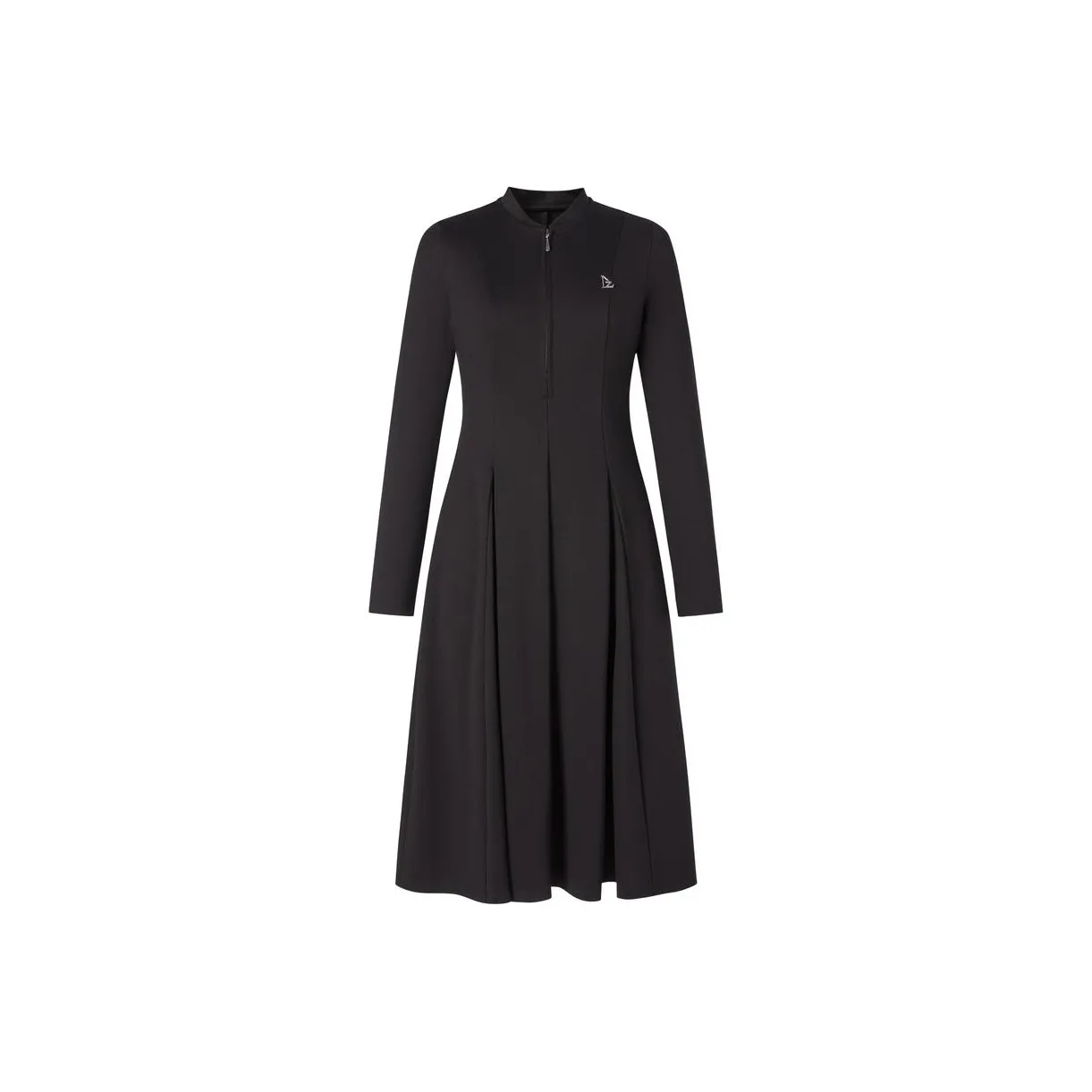 JZ. ANNAKRO Длинное платье с длинным рукавом женское простой дизайн черный цвет