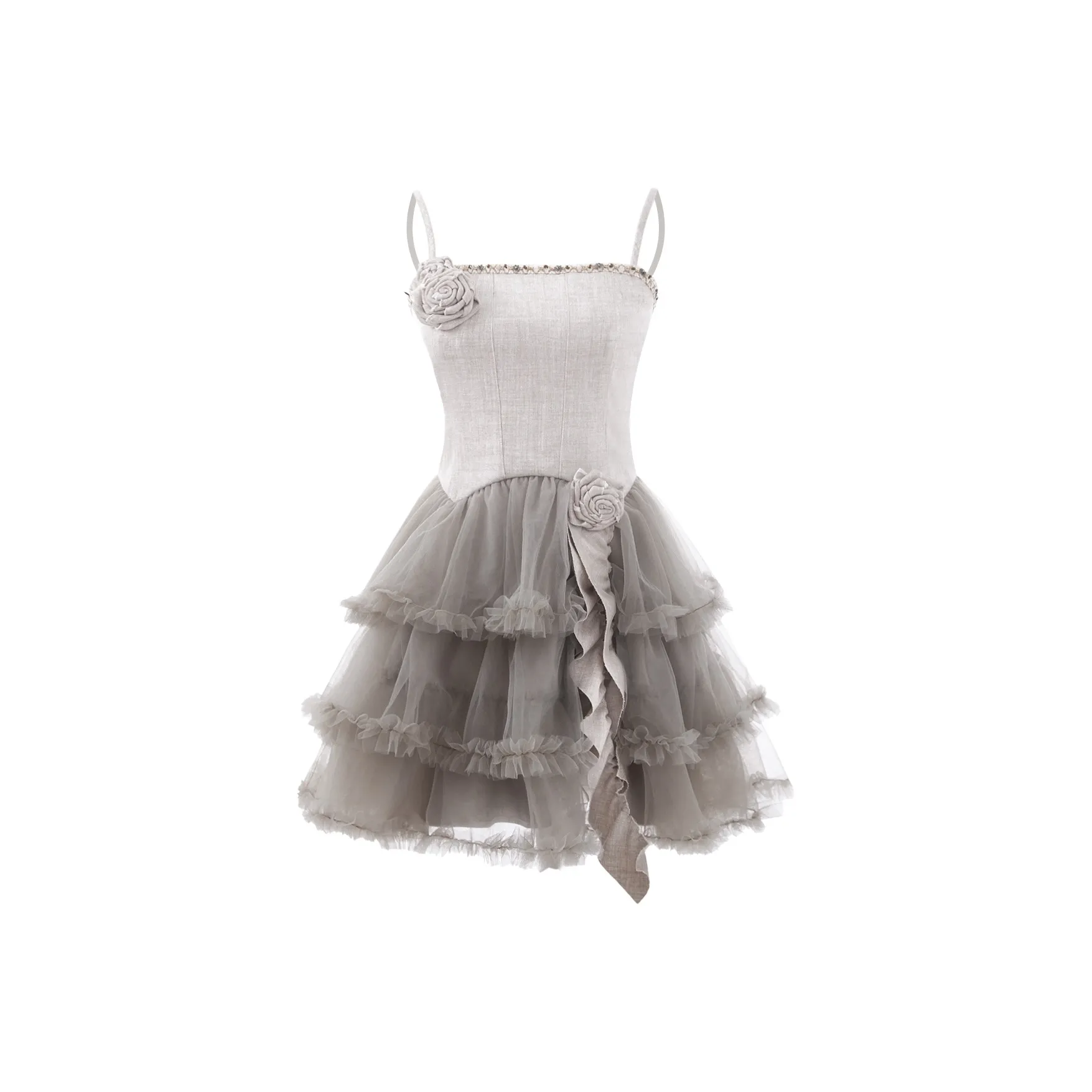 Blovelan Slip Dress Women's Gray Tea Brown