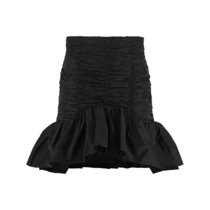 Patou Bloom Ruffled Miniskirt