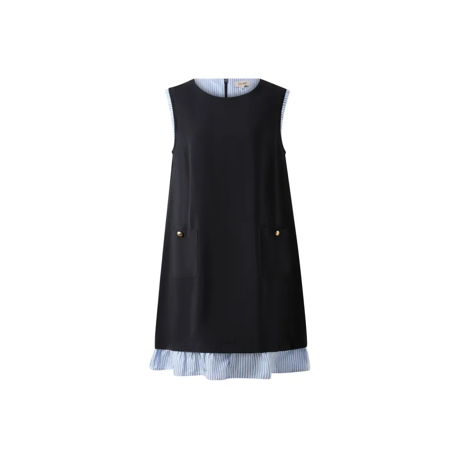 E.land Без рукавов Платье Женское Темно-синий 03D Темно-синий