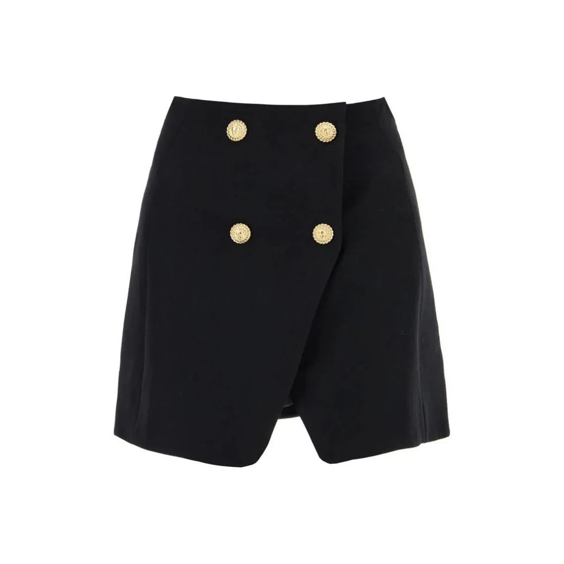 BALMAIN Virgin Wool Mini Skirt