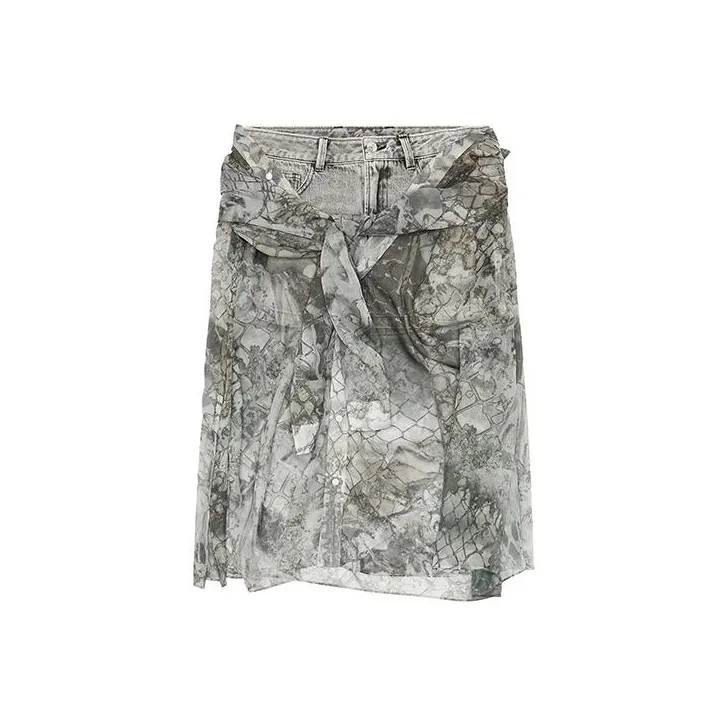 DIESEL Denim Short Skirts Women's Gray