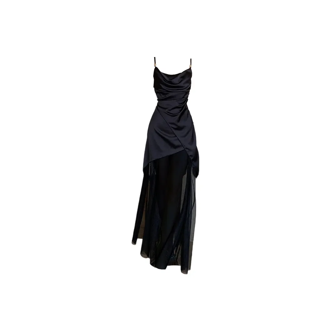Mu Xiao Xin Slip Dresses Women's Black