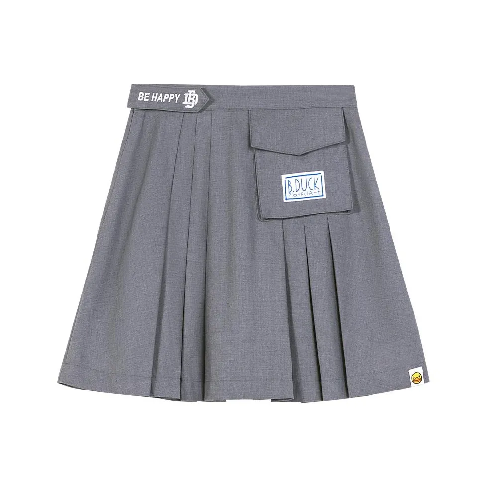 B.Duck Casual Short Skirts Women's Gray