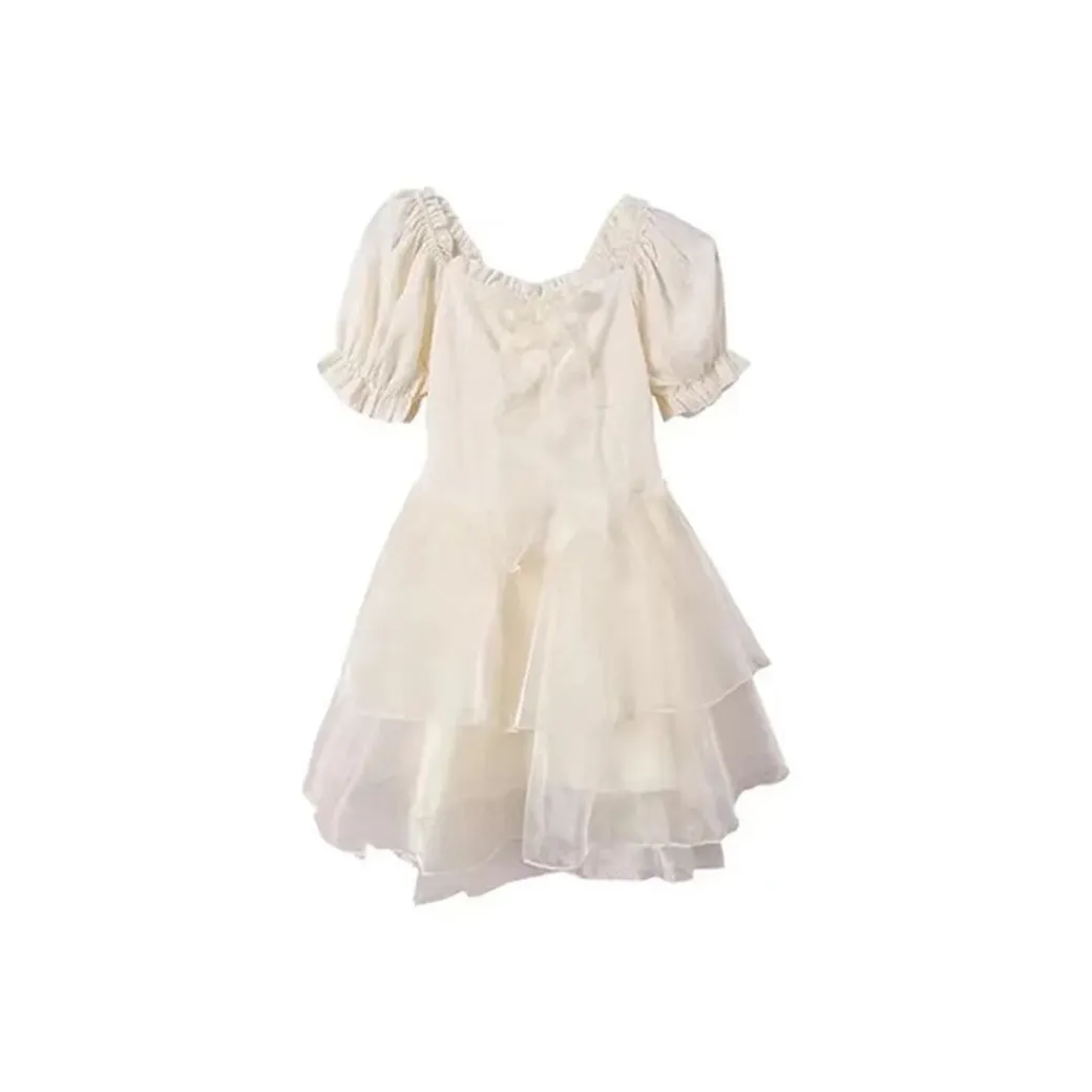 Incolore Short Sleeved Dress Women's Apricot